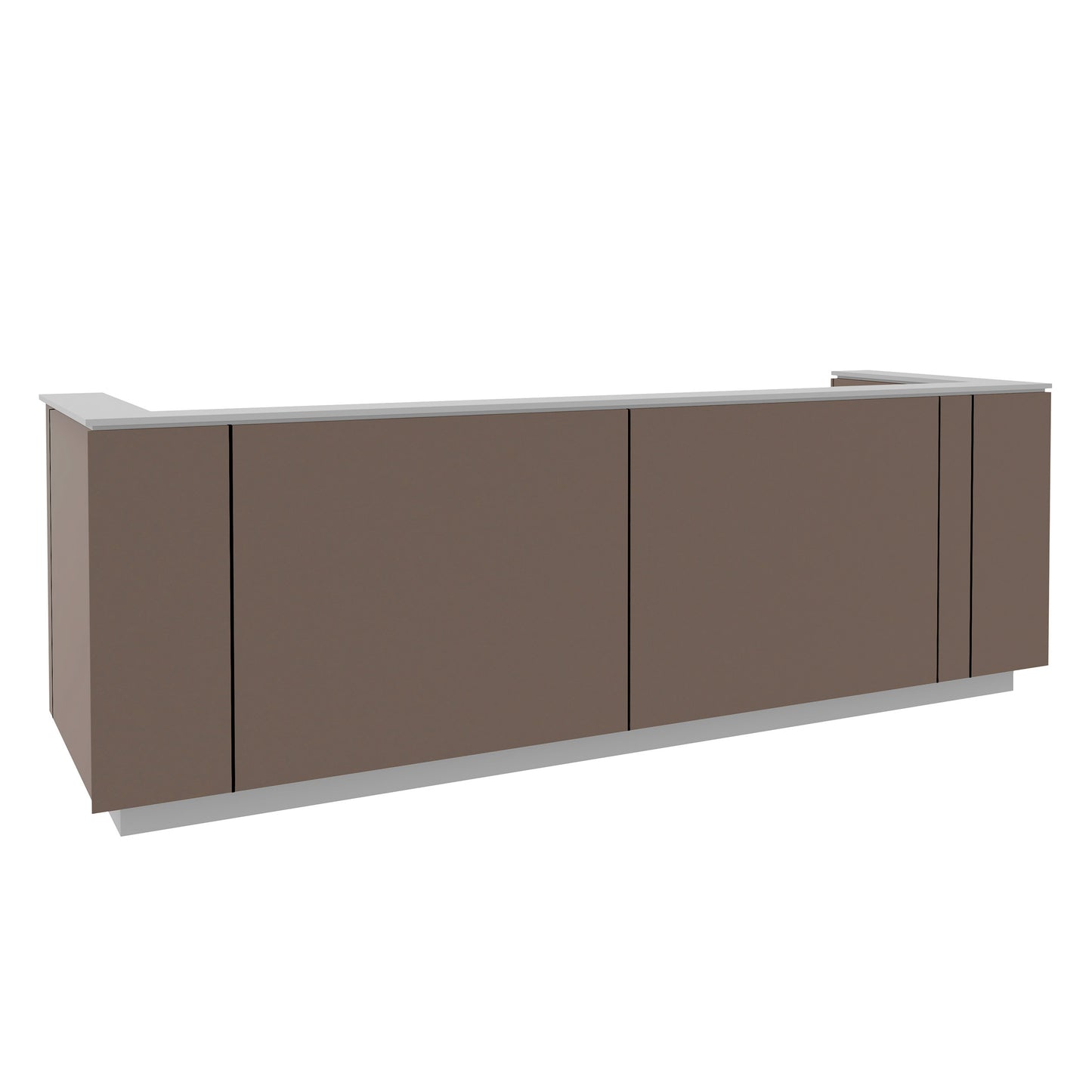 ICE Contatore della reception | 3214 x 1022 mm, grigio cubanite