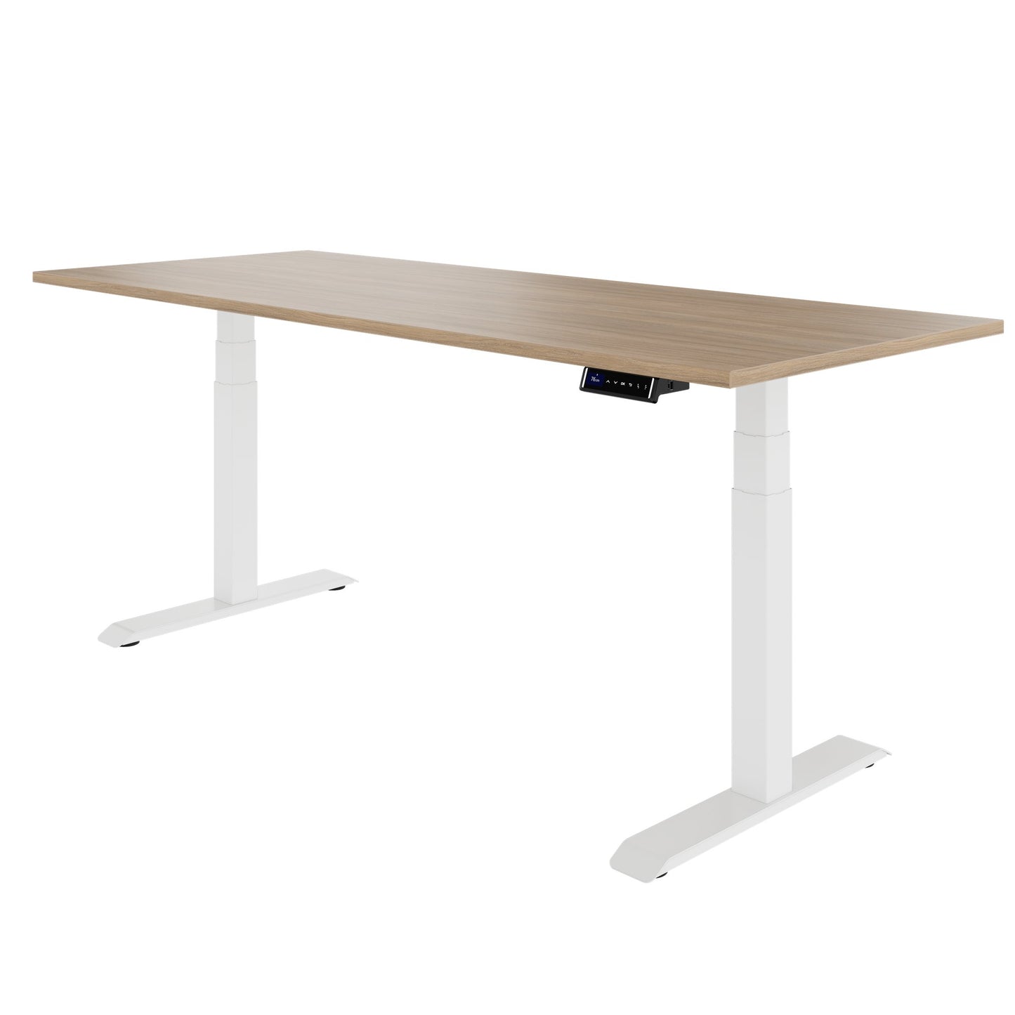 TELDRA Pro, Bureau à 2 moteurs | 1200 - 2000 mm, réglable à hauteur électrique, chêne ambre
