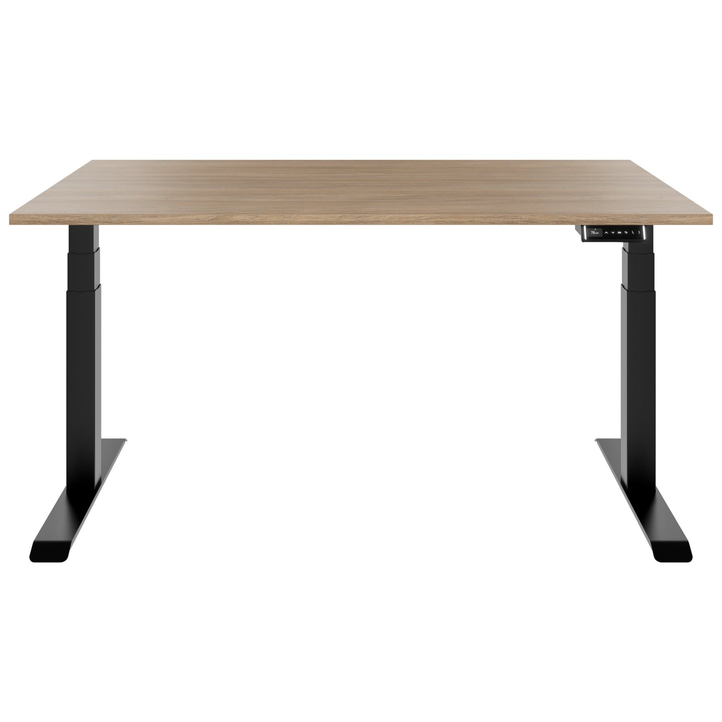 TELDRA Pro, 2-Motoren-Schreibtisch | 1200 - 2000 mm, elektrisch höhenverstellbar, Bernsteineiche