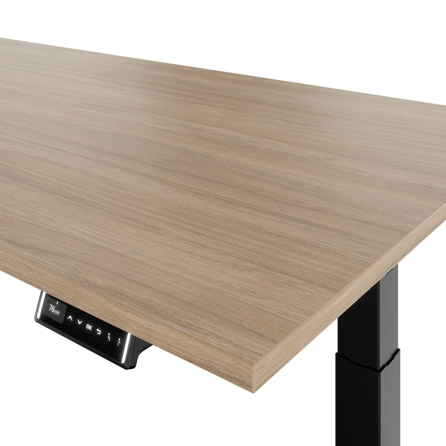 TELDRA Pro, 2-Motoren-Schreibtisch | 1200 - 2000 mm, elektrisch höhenverstellbar, Bernsteineiche