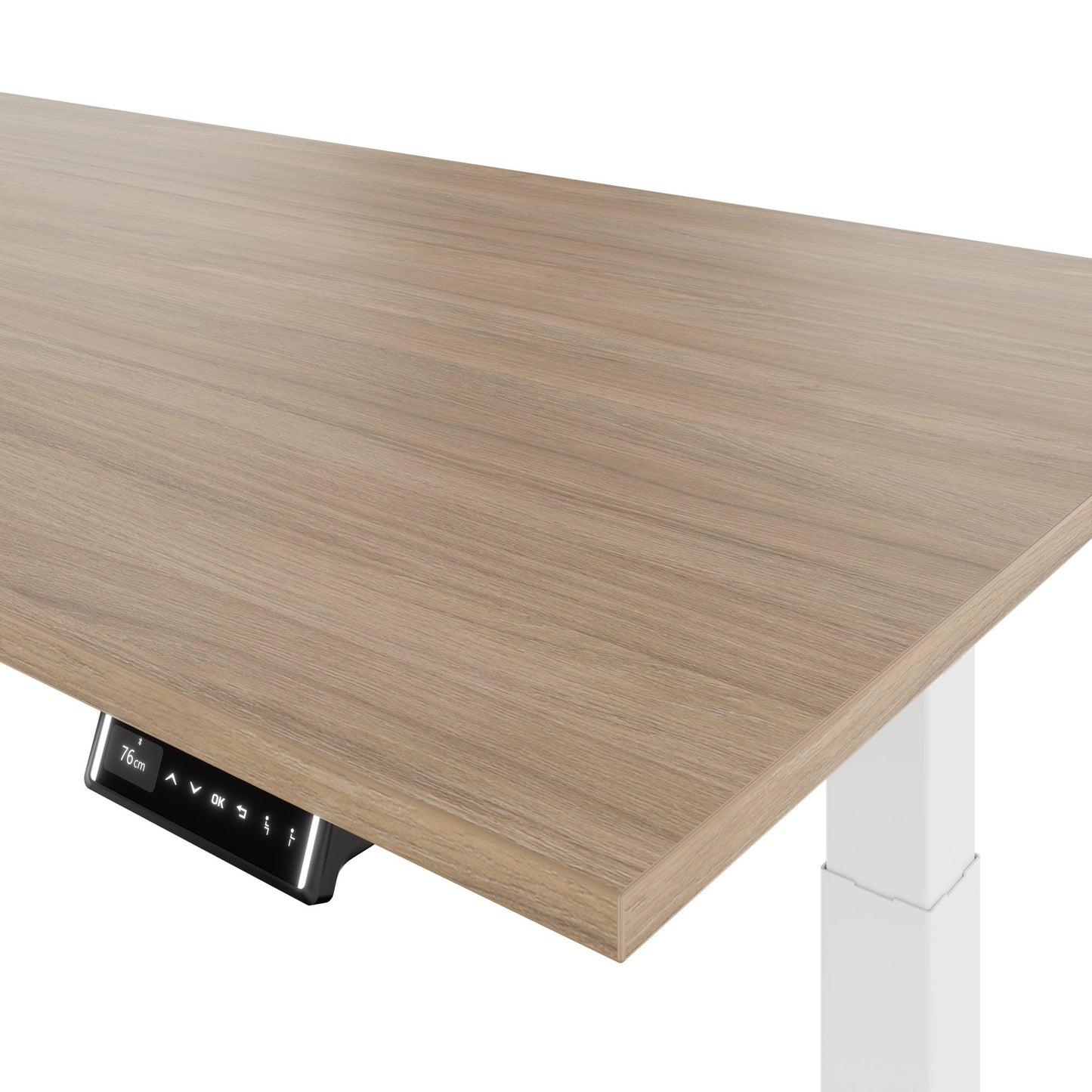 TELDRA Pro, Bureau à 2 moteurs | 1200 - 2000 mm, réglable à hauteur électrique, chêne ambre