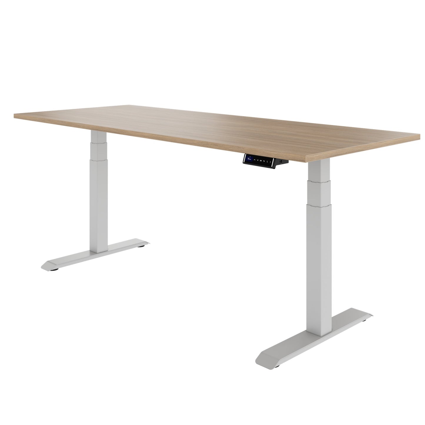 TELDRA Pro, 2-Motoren-Schreibtisch | 1200 - 2000 mm, elektrisch höhenverstellbar, Bernsteineiche