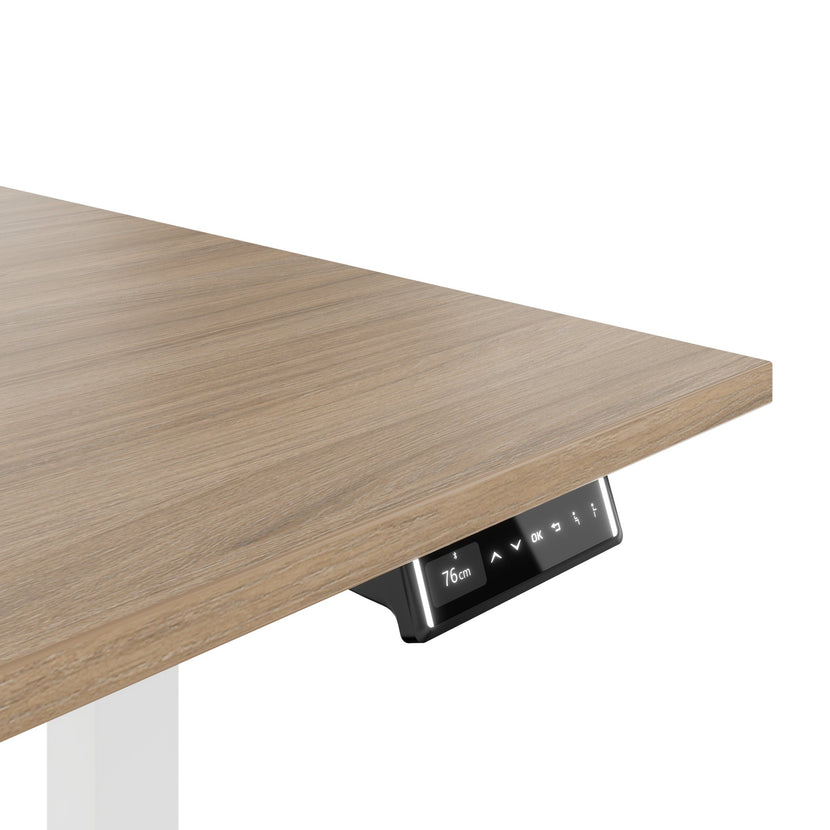 TELDRA Pro, 2-Motoren-Schreibtisch | 1200 - 2000 mm, elektrisch höhenverstellbar, Bernsteineiche