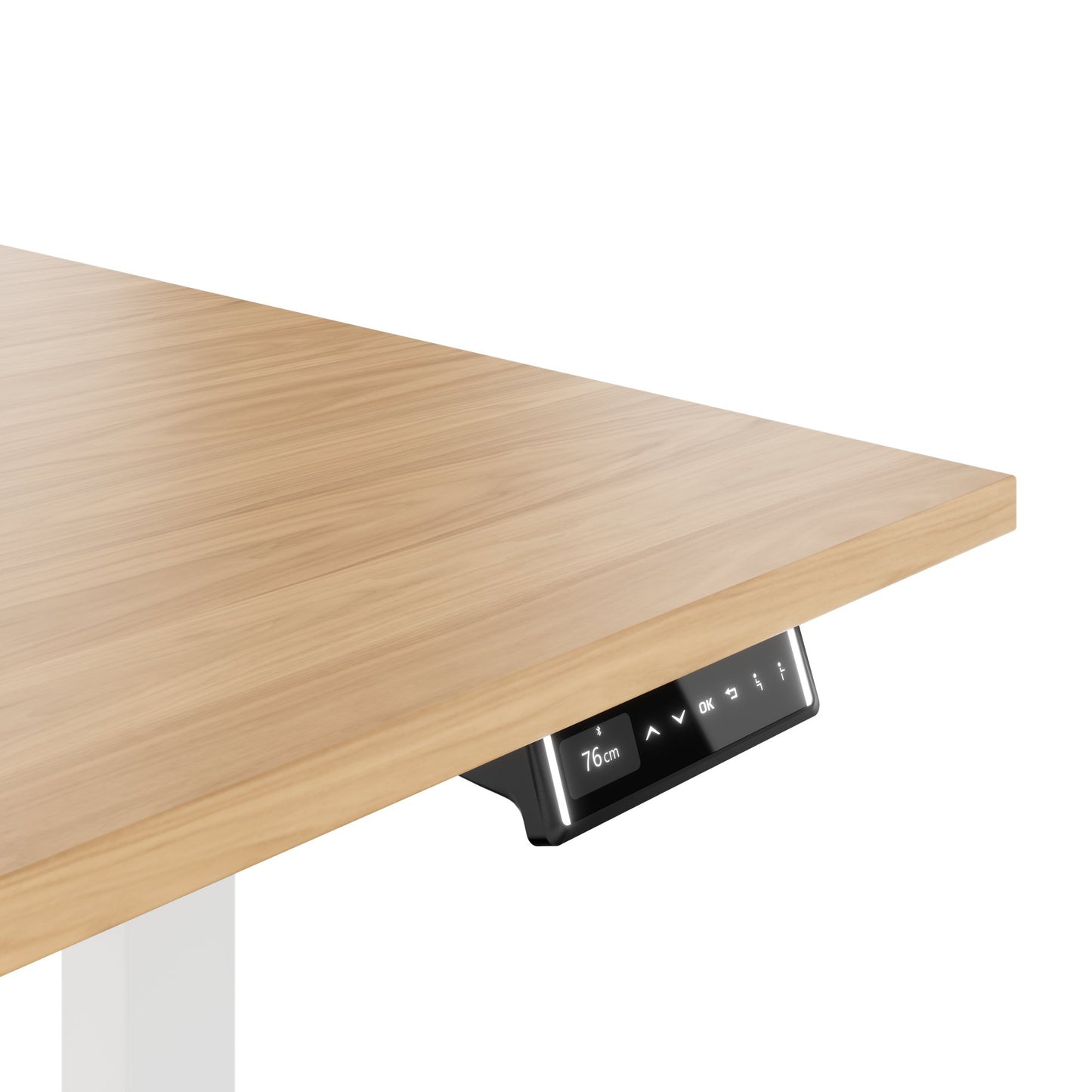 TELDRA Pro, Bureau à 2 moteurs | 1600 - 2000 mm, réglable à la hauteur électrique, chêne en placage en bois réel