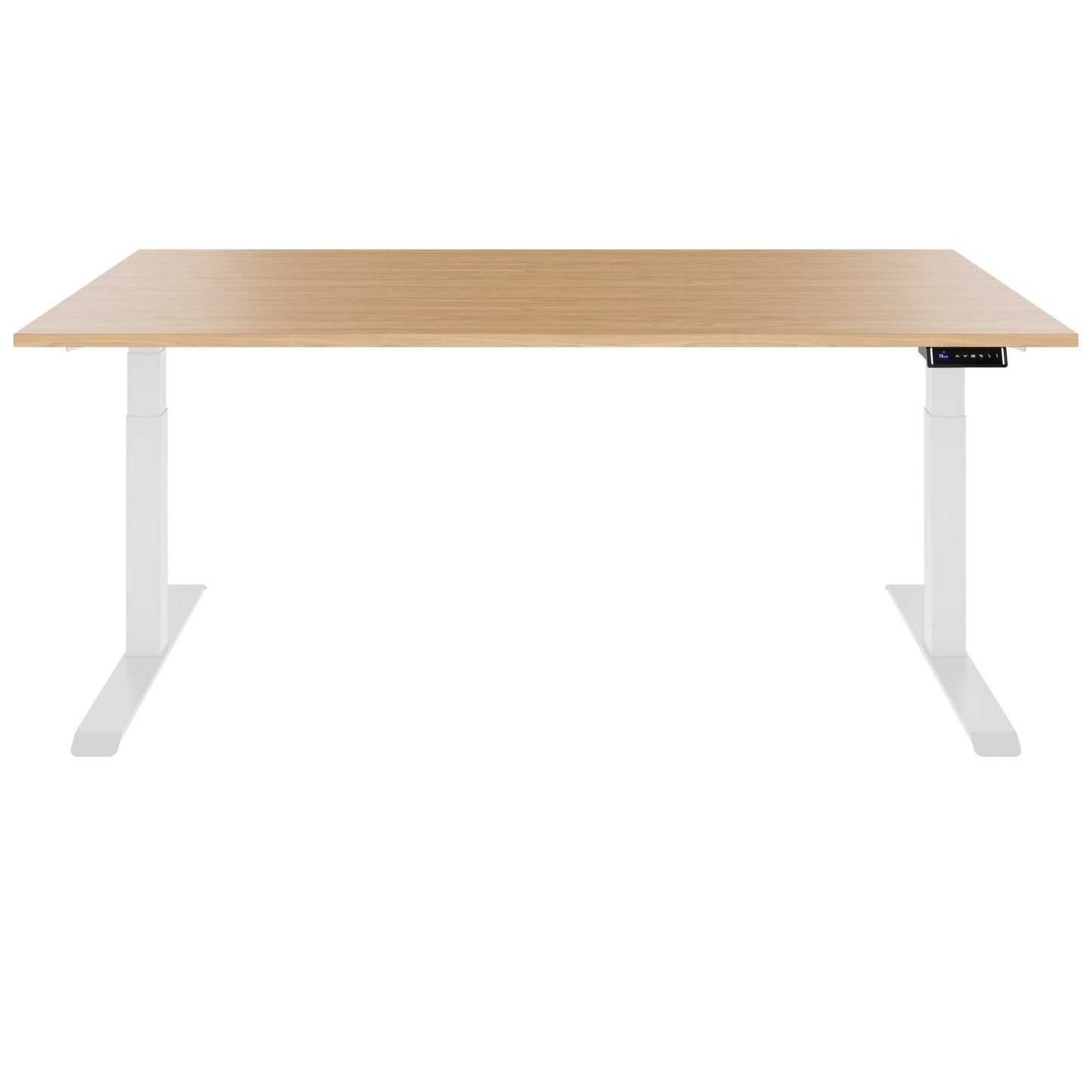 TELDRA Pro, Bureau à 2 moteurs | 1600 - 2000 mm, réglable à la hauteur électrique, chêne en placage en bois réel