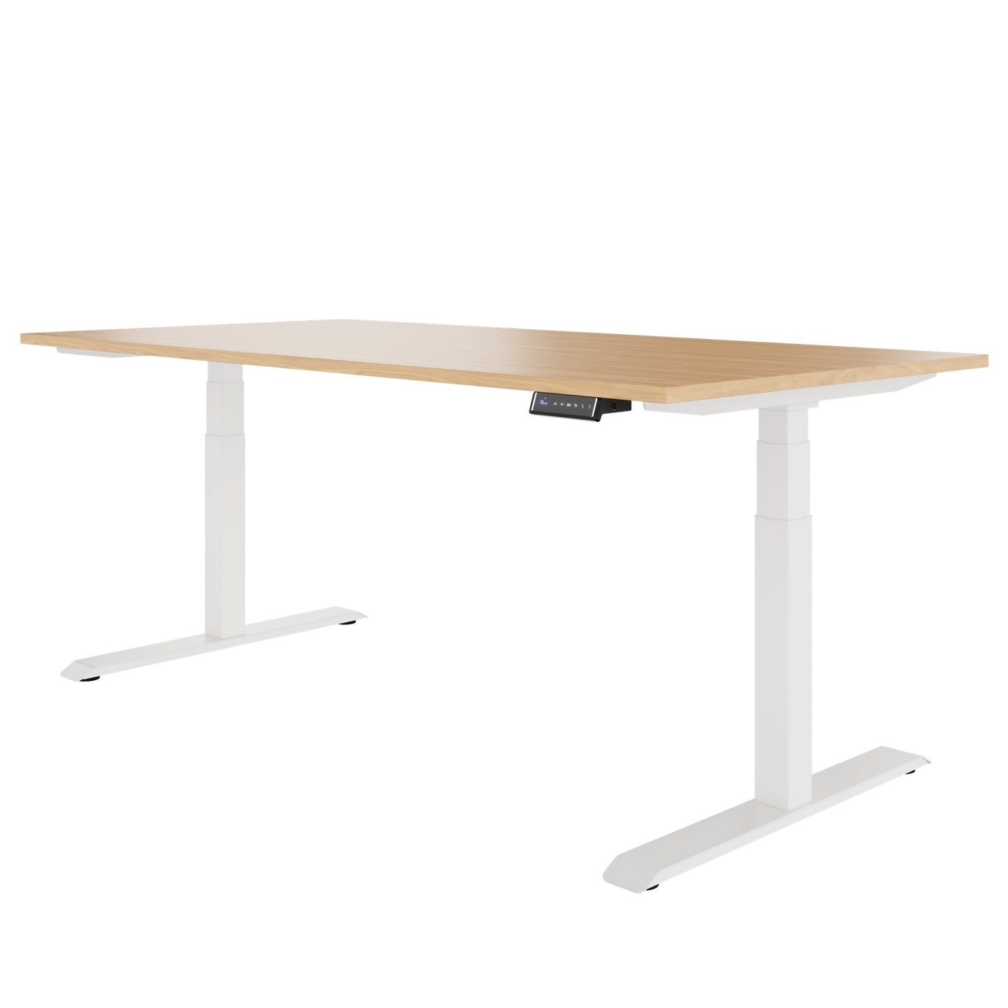TELDRA Pro, Bureau à 2 moteurs | 1600 - 2000 mm, réglable à la hauteur électrique, chêne en placage en bois réel
