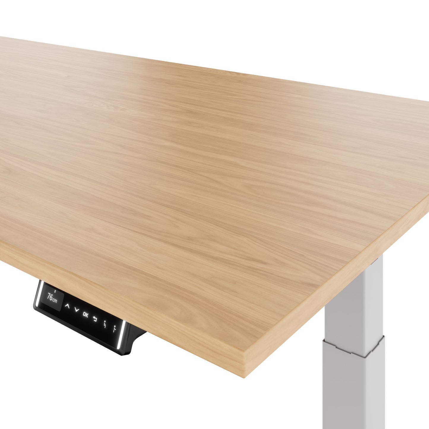 TELDRA Pro, Bureau à 2 moteurs | 1600 - 2000 mm, réglable à la hauteur électrique, chêne en placage en bois réel