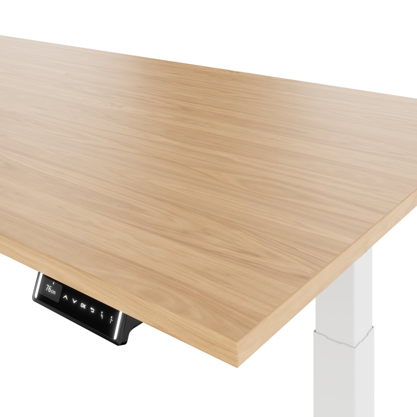 TELDRA Pro, Bureau à 2 moteurs | 1600 - 2000 mm, réglable à la hauteur électrique, chêne en placage en bois réel