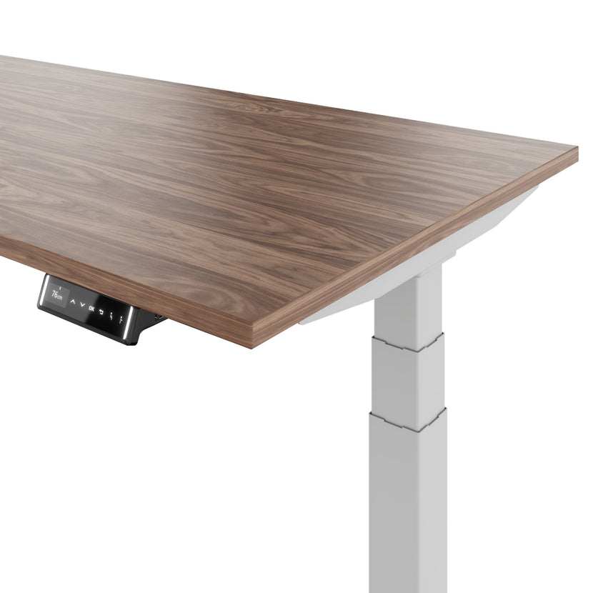 TELDRA Pro, Desk a 2 motori | 1600 - 2000 mm, regolabile in altezza elettricamente, vera fila di legno in legno