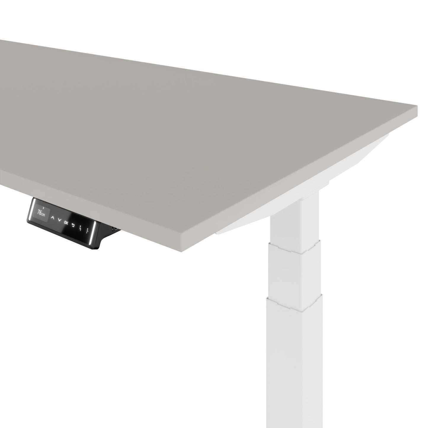 TELDRA Pro, 2-Motoren-Schreibtisch | 1600 - 2000 mm, elektrisch höhenverstellbar, Linoleum Pebble