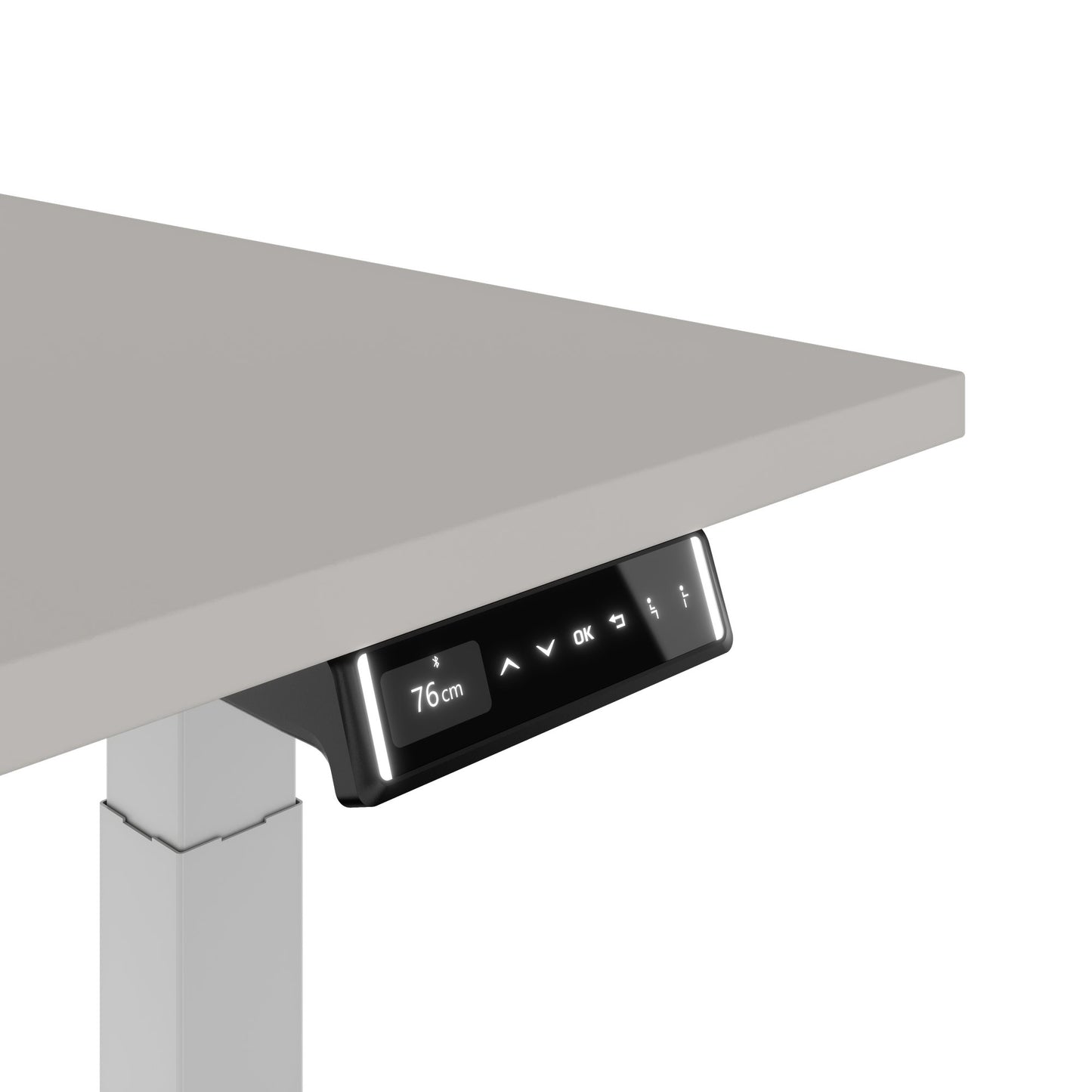 TELDRA Pro, 2-Motoren-Schreibtisch | 1600 - 2000 mm, elektrisch höhenverstellbar, Linoleum Pebble