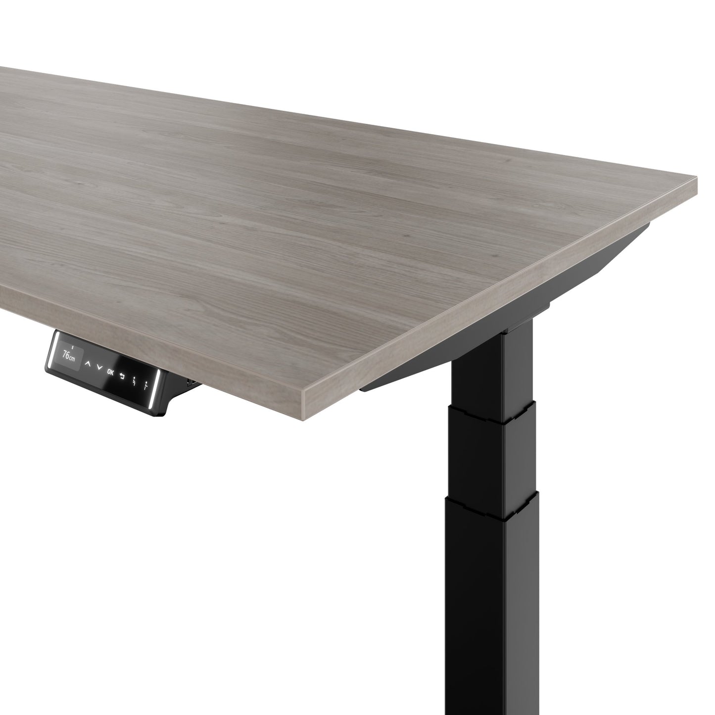 TELDRA Pro, Desk a 2 motori | 1600 - 1800 mm, regolabile in altezza elettricamente, grigio di quercia nordica