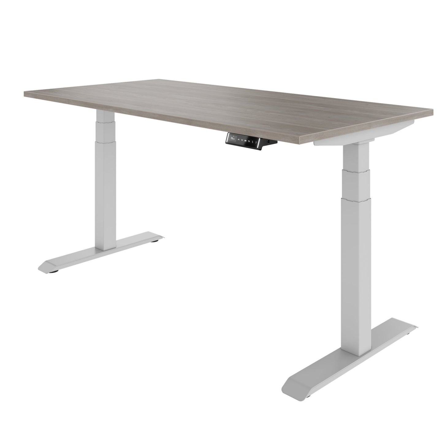 TELDRA Pro, Desk a 2 motori | 1600 - 1800 mm, regolabile in altezza elettricamente, grigio di quercia nordica