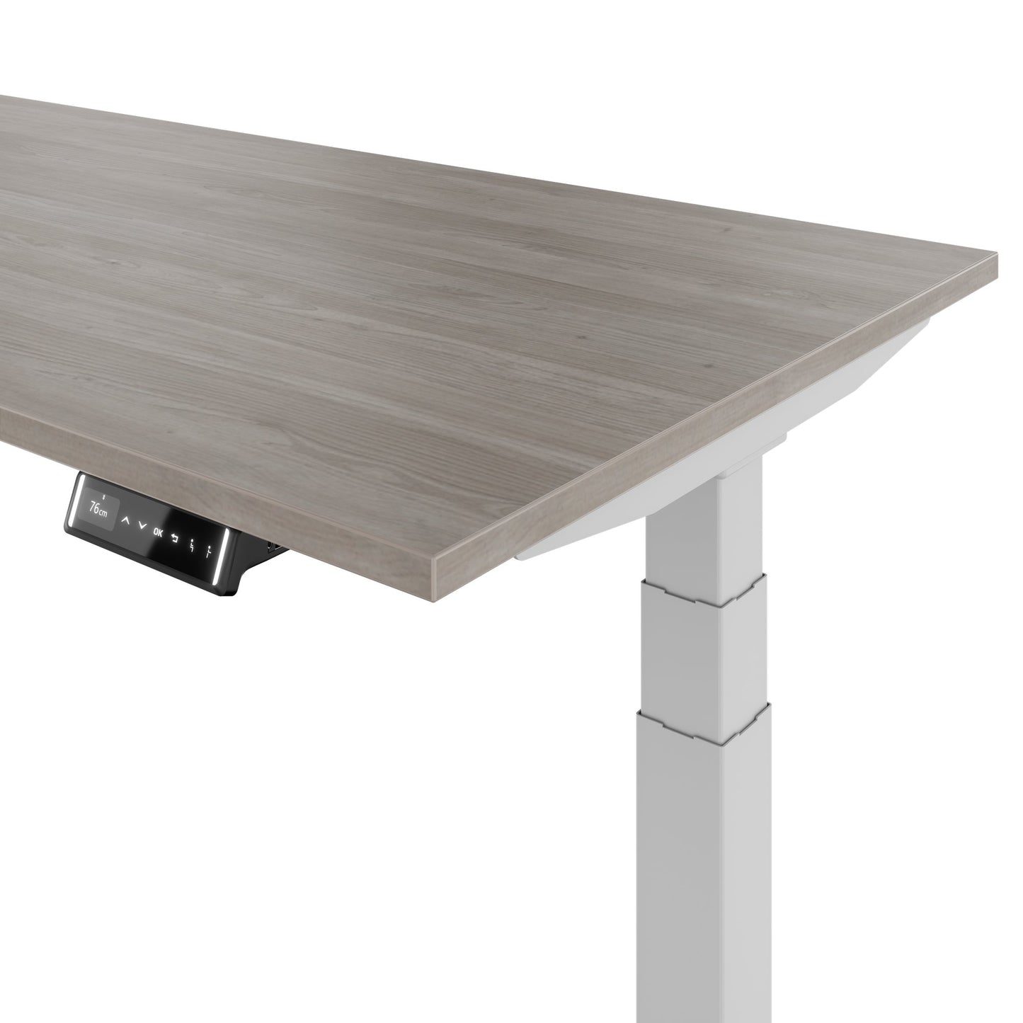 TELDRA Pro, Desk a 2 motori | 1600 - 1800 mm, regolabile in altezza elettricamente, grigio di quercia nordica