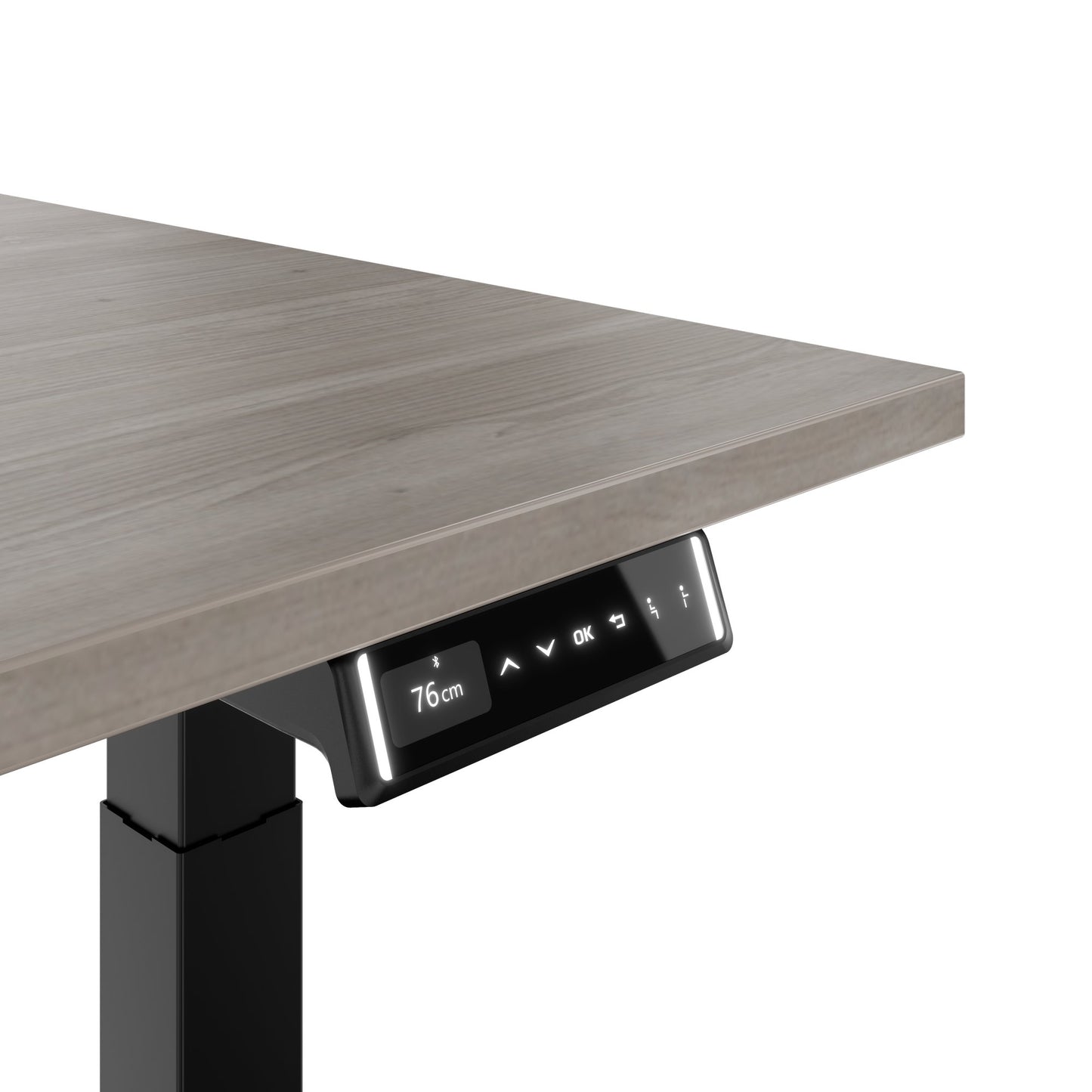 TELDRA Pro, Desk a 2 motori | 1600 - 1800 mm, regolabile in altezza elettricamente, grigio di quercia nordica