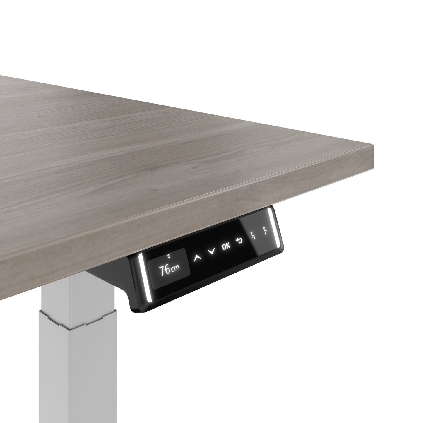 TELDRA Pro, Desk a 2 motori | 1600 - 1800 mm, regolabile in altezza elettricamente, grigio di quercia nordica