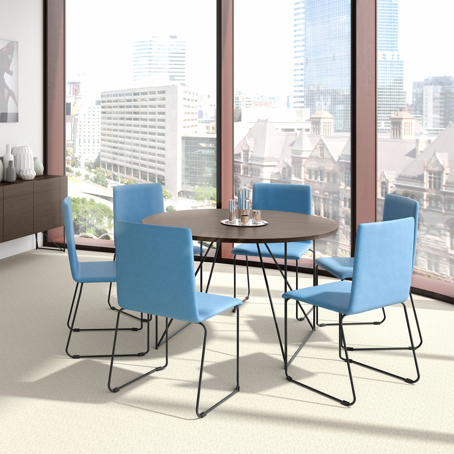 AIR Tabella delle riunioni | Round, Ø 1200 mm (4 persone), grigio cubanite