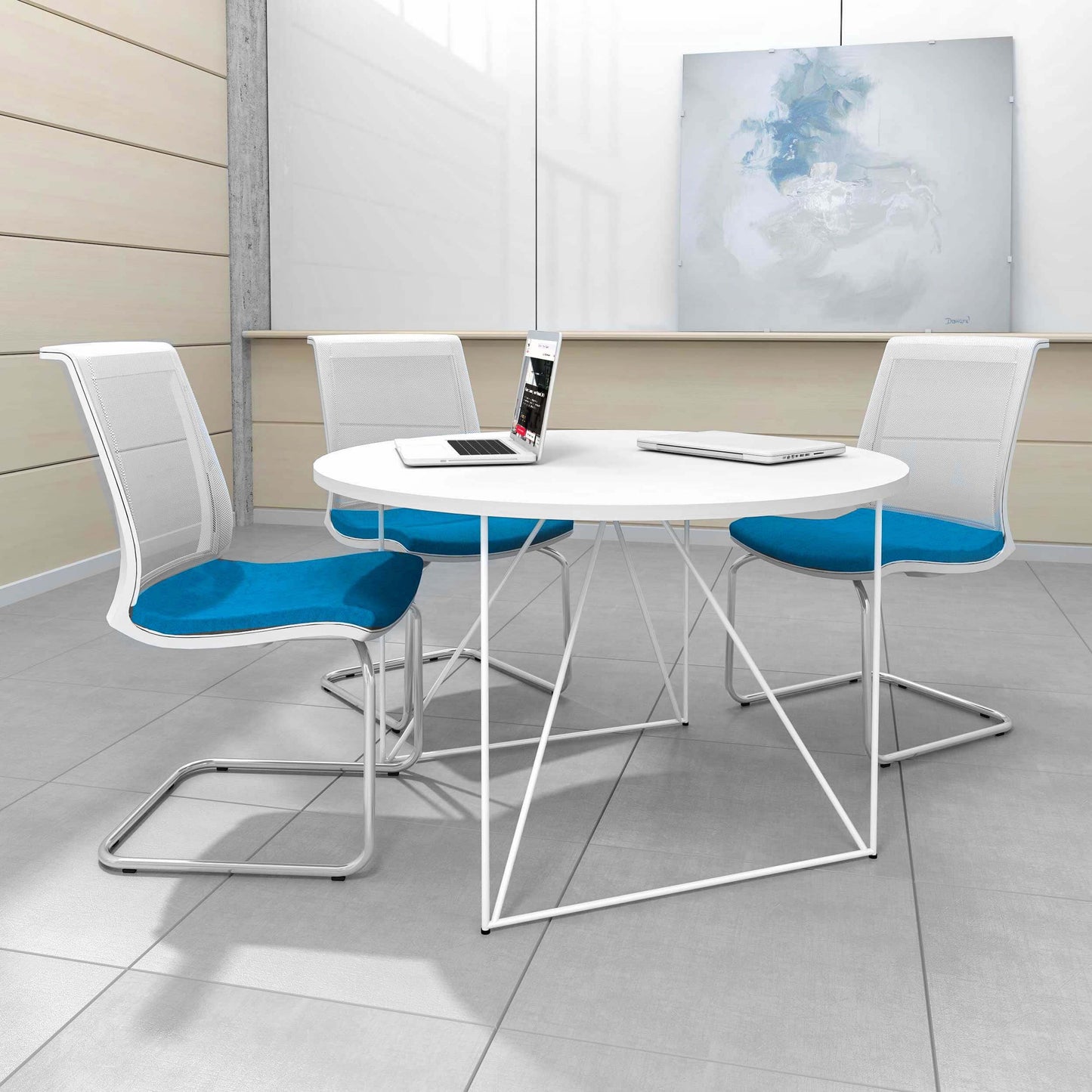 AIR Tabella delle riunioni | Round, Ø 1200 mm (4 persone), bianco