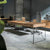 AIR executive desk | 2200 x 800 mm, integrated drawers, ash veneer