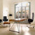 AIR Chefschreibtisch | 2200 x 800 mm, integrierte Schubladen, Nussbaum Furnier