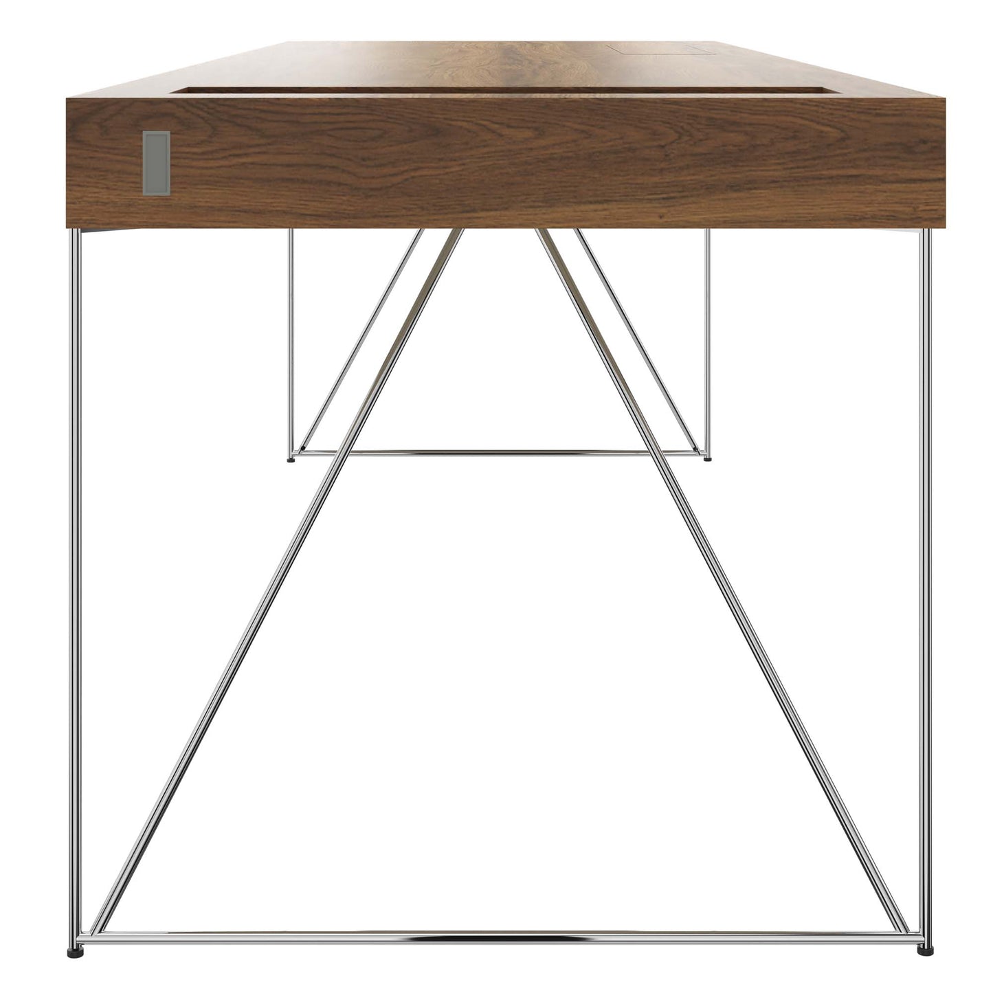 AIR Chefschreibtisch | 2200 x 800 mm, integrierte Schubladen, Nussbaum Furnier