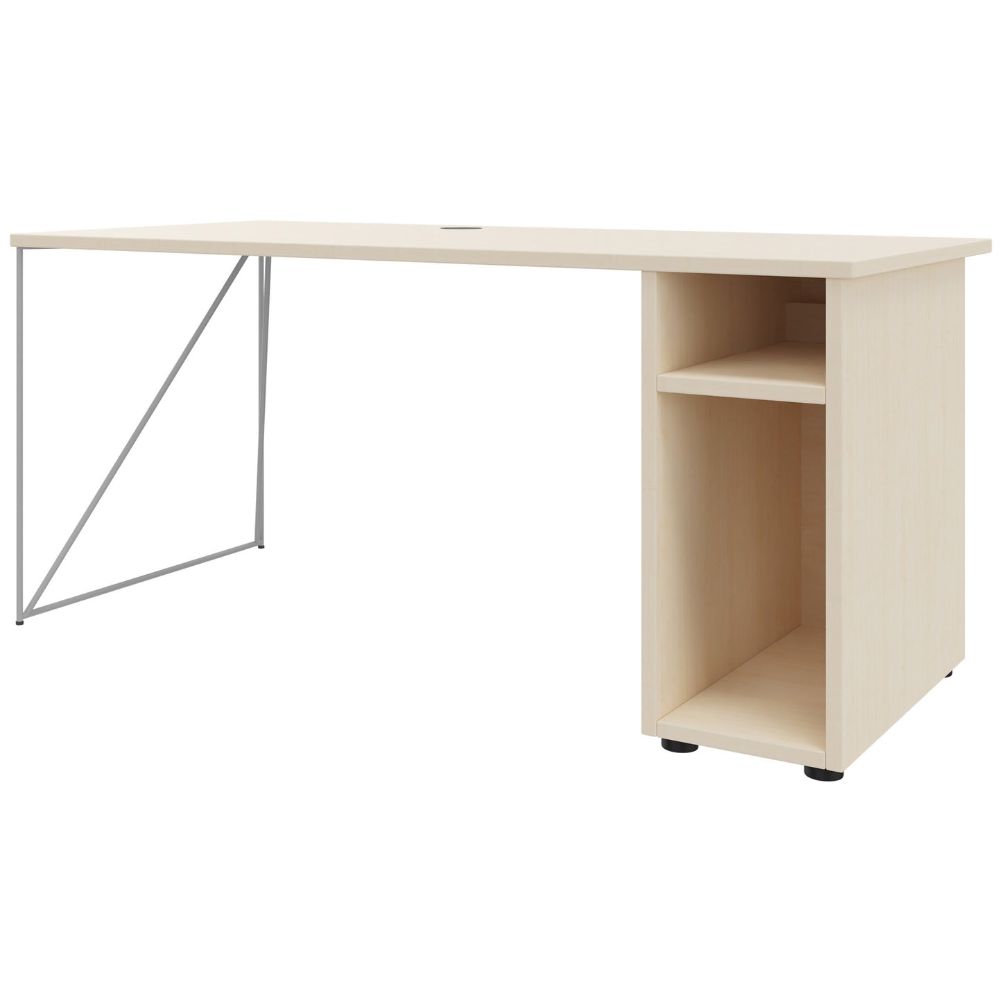 AIR Scrivania | 1600 - 1800 mm, compartimento per computer, acero