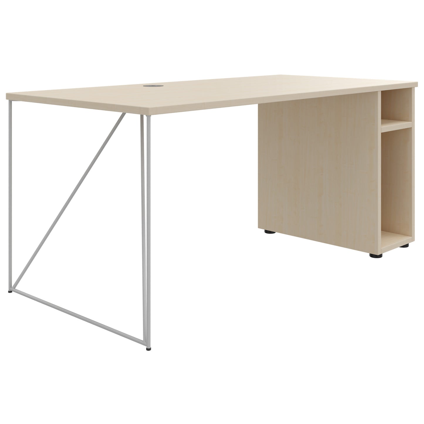 AIR Scrivania | 1600 - 1800 mm, compartimento per computer, acero