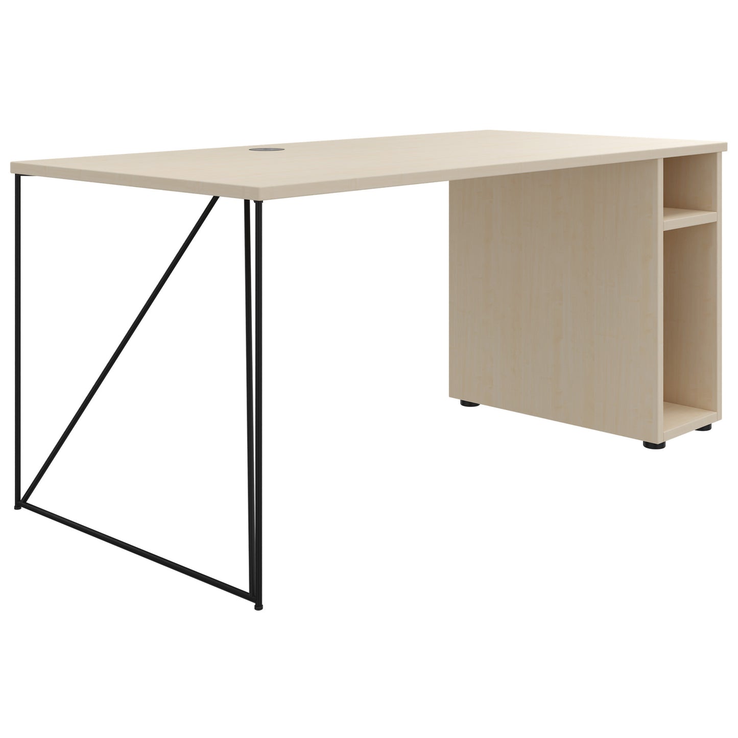 AIR Scrivania | 1600 - 1800 mm, compartimento per computer, acero