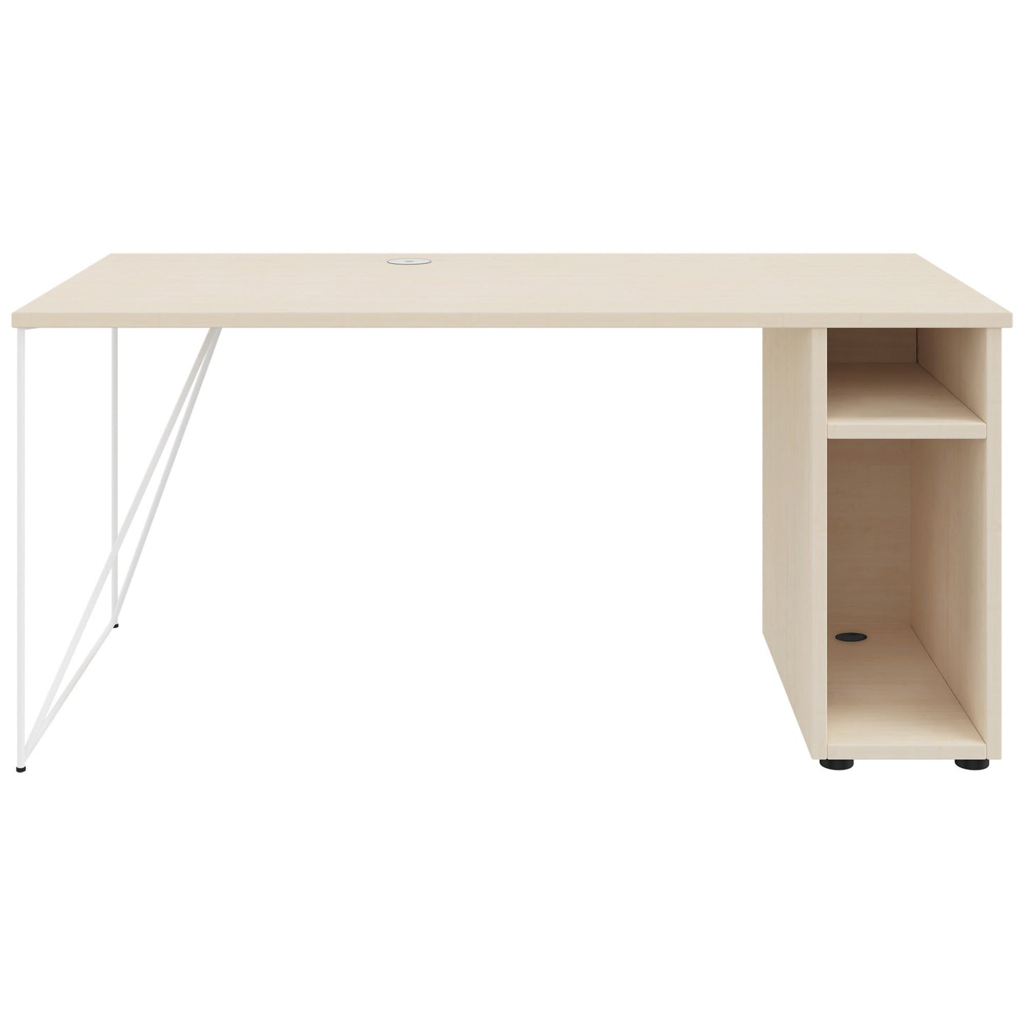 AIR Scrivania | 1600 - 1800 mm, compartimento per computer, acero