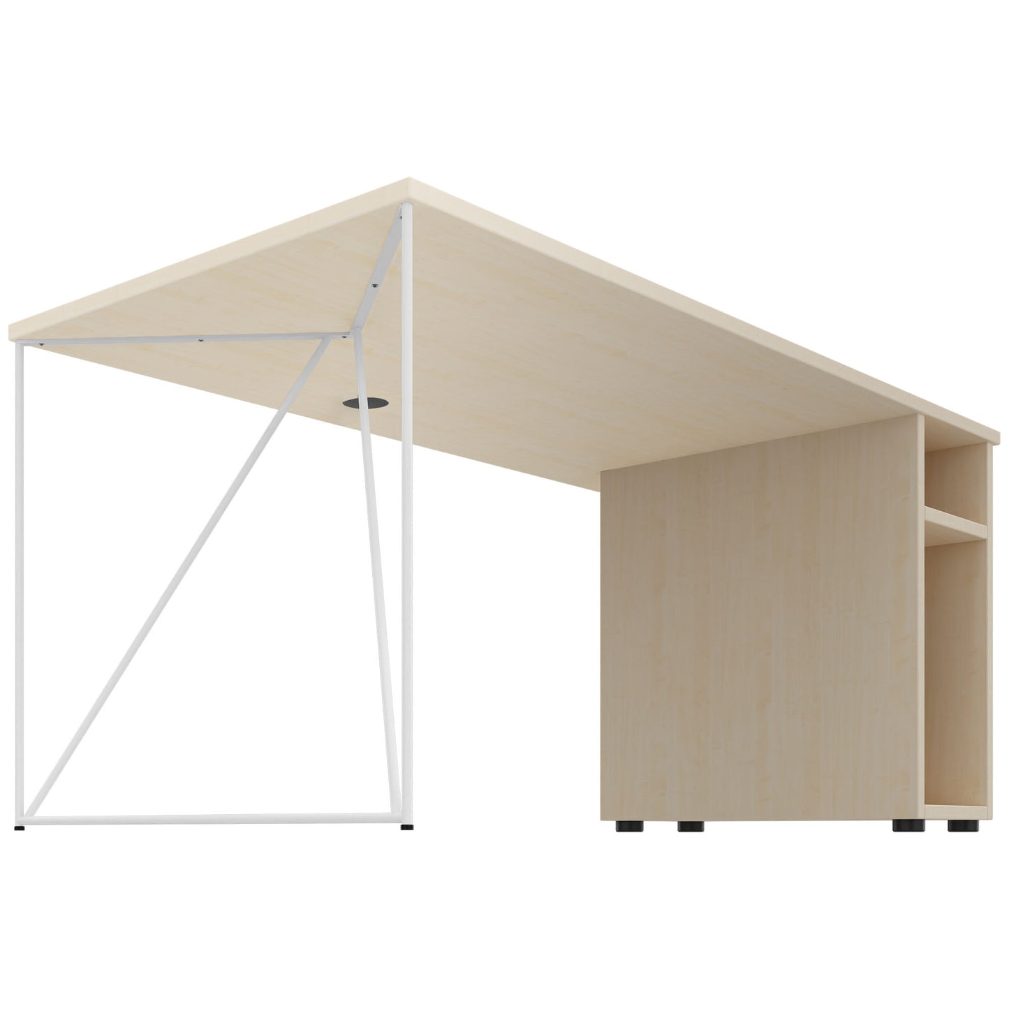 AIR Scrivania | 1600 - 1800 mm, compartimento per computer, acero
