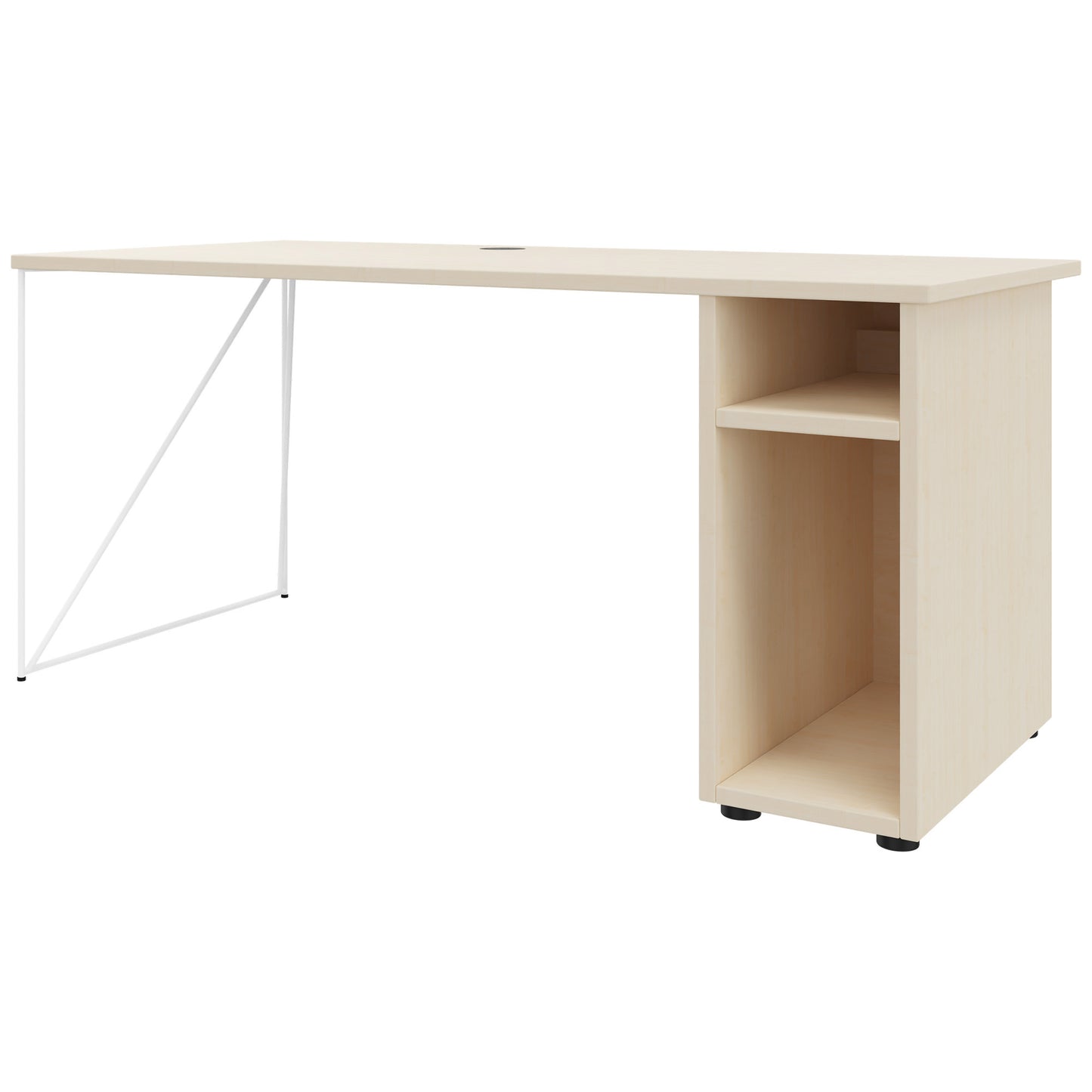 AIR Scrivania | 1600 - 1800 mm, compartimento per computer, acero