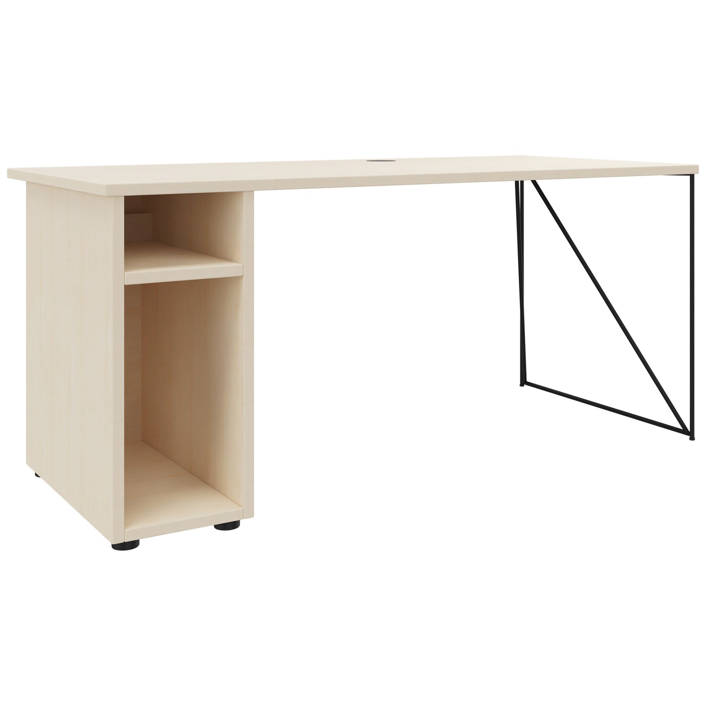 AIR Scrivania | 1600 - 1800 mm, compartimento per computer, acero