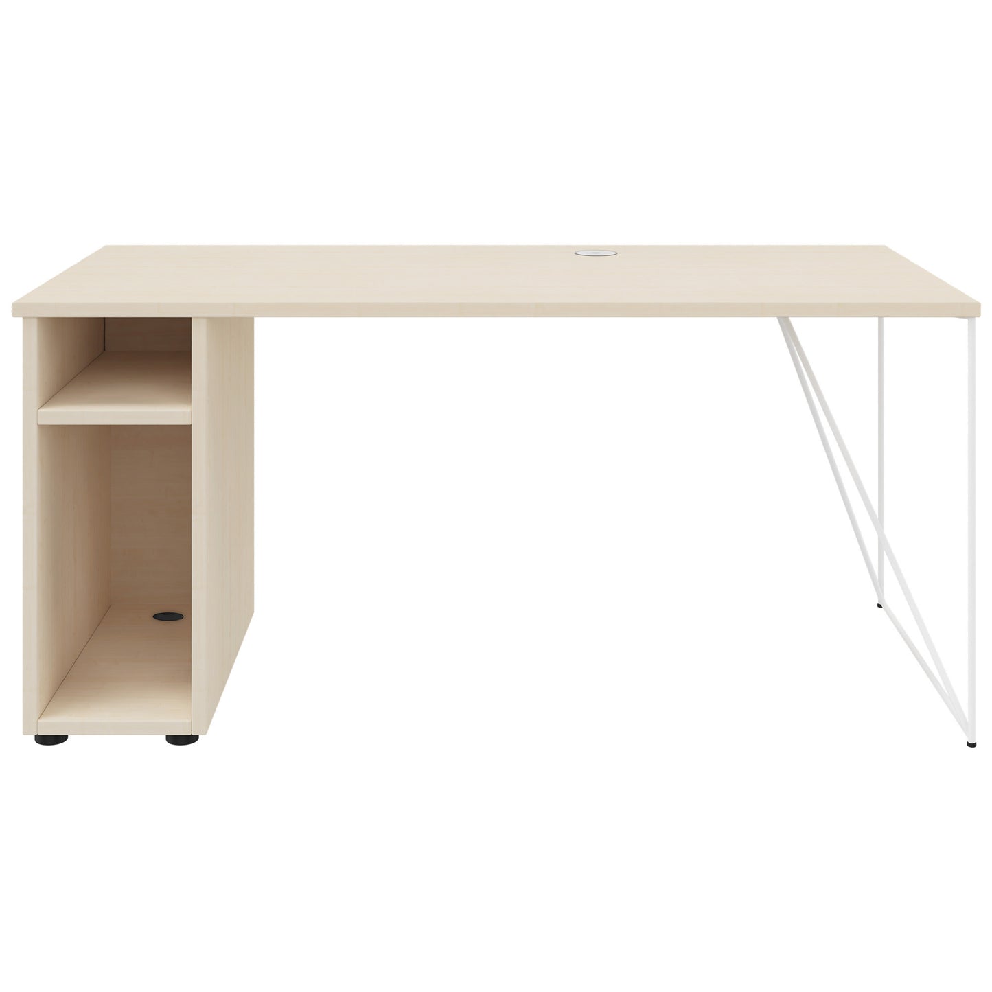 AIR Scrivania | 1600 - 1800 mm, compartimento per computer, acero