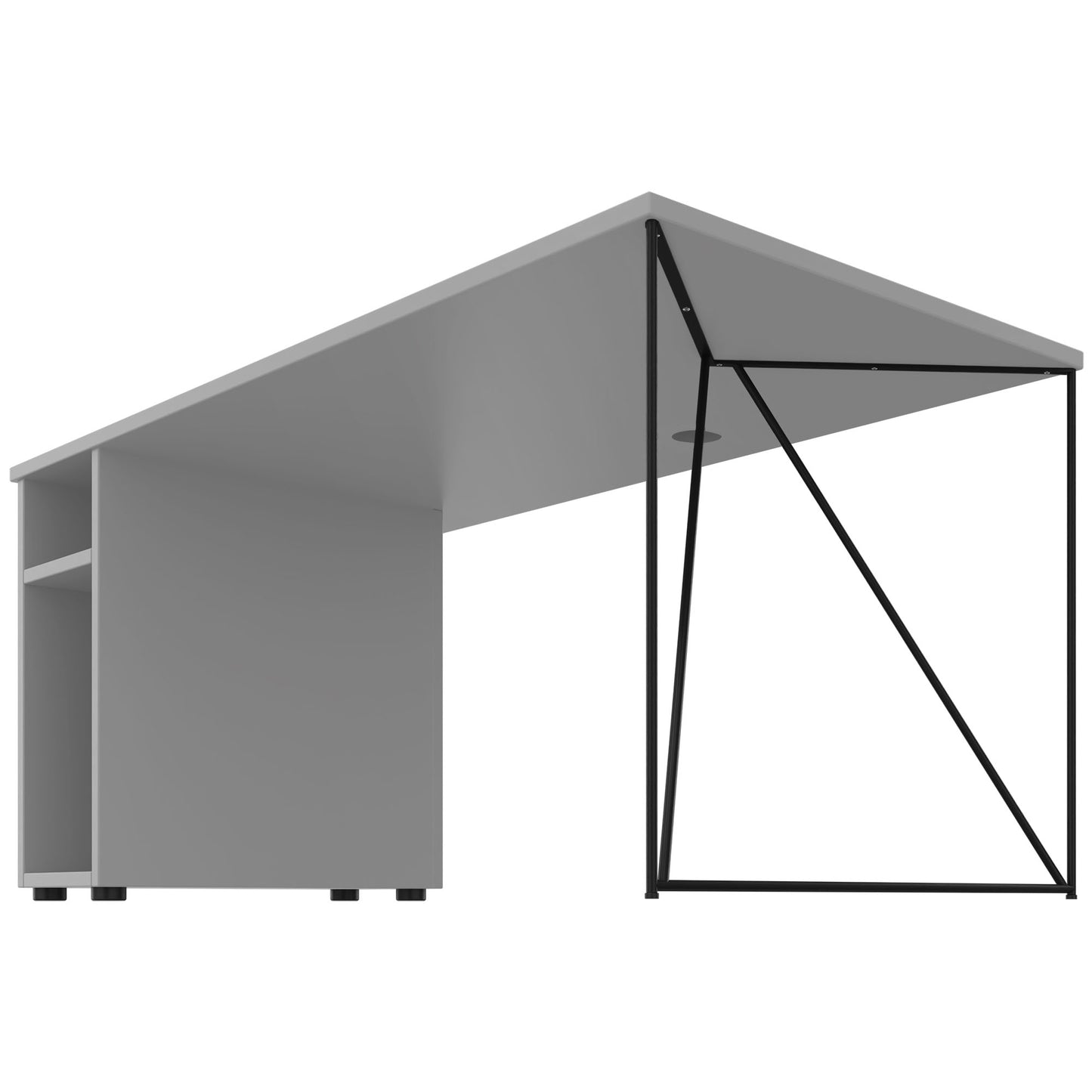 AIR Bureau | 1600 - 1800 mm, compartiment informatique, gris perlé
