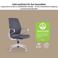 ARICO Sedia da conferenza | Girevole, base a croce in alluminio a 4 razze, nero - 14 Thumbnail Image