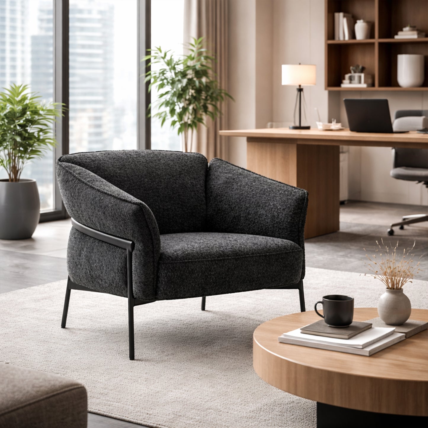 Poltrona lounge ARLON | Base a 4 gambe, portata massima 150 kg