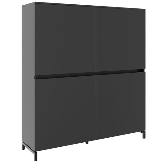 ART File cabinet | 4 Oh, 1600 x 1760 mm, dark gray