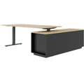 ART Chef-Schreibtisch mit Sideboard | 2130 x 1800 mm, elektrisch höhenverstellbar, Wildeiche - 8 Thumbnail Image
