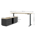 ART Chef-Schreibtisch mit Sideboard | 2130 x 1800 mm, elektrisch höhenverstellbar, Wildeiche - 26 Thumbnail Image