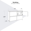 ART Highboard | 2 OH, 1600 x 1080 mm, Dunkelgrau - 9 Thumbnail Image