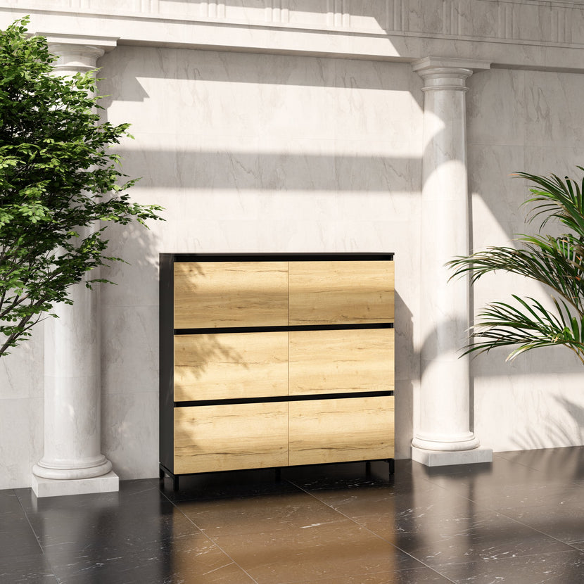 ART Highboard | 3 Oh, 1600 x 1560 mm, wild oak dark gray