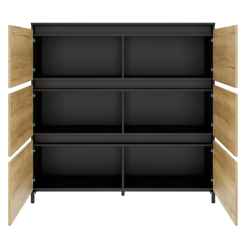 ART Highboard | 3 Oh, 1600 x 1560 mm, wild oak dark gray