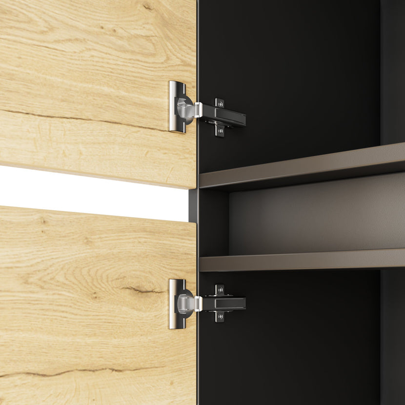 ART Highboard | 3 Oh, 1600 x 1560 mm, wild oak dark gray