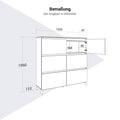 ART Highboard | 3 OH, 1600 x 1560 mm, Wildeiche-Dunkelgrau - 11 Thumbnail Image