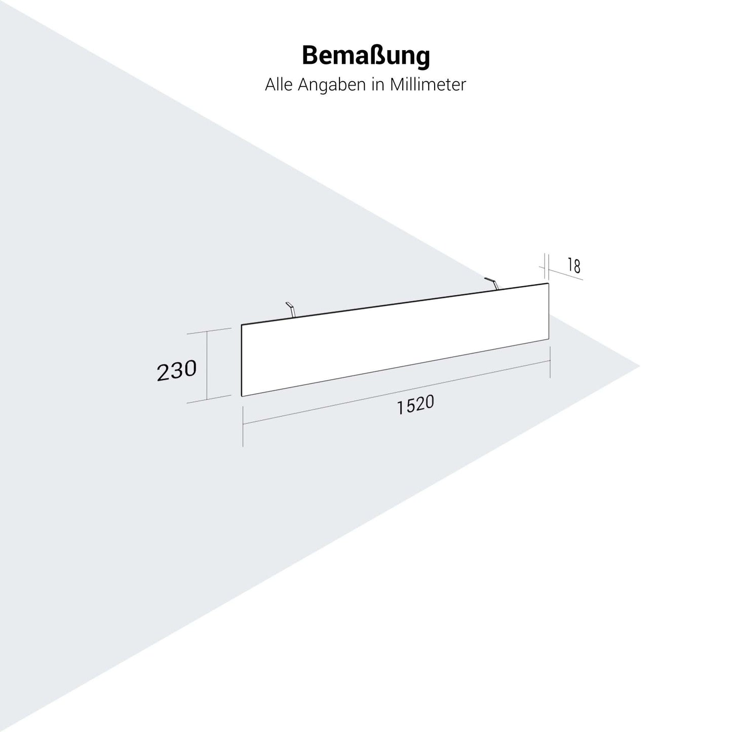 ART Knieratum aperture | 1520 x 230 mm, dark gray