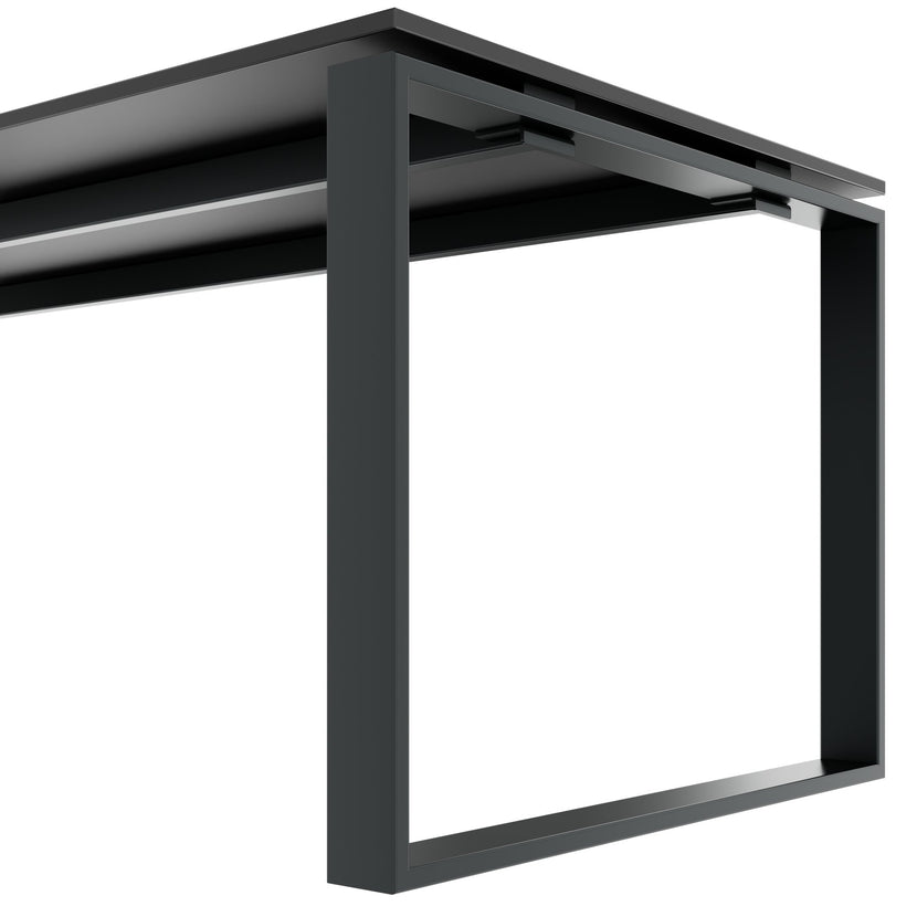 ART Scrivania | 2000 x 900 mm, grigio scuro