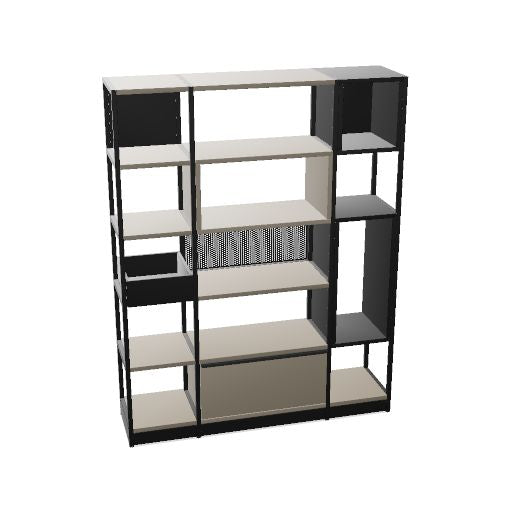 ATELLA Regalschrank | 3-6 OH, modulares System, Melamin oder Echtholzfurnier