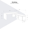 ATICA Chefschreibtisch | 2000 x 2000 mm, Integriertes Lowboard - 9 Thumbnail Image