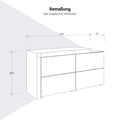 Buffet haut ATICA | 1680 x 840 mm, tiroirs à ouverture par pression, plateau supérieur - 7 Thumbnail Image