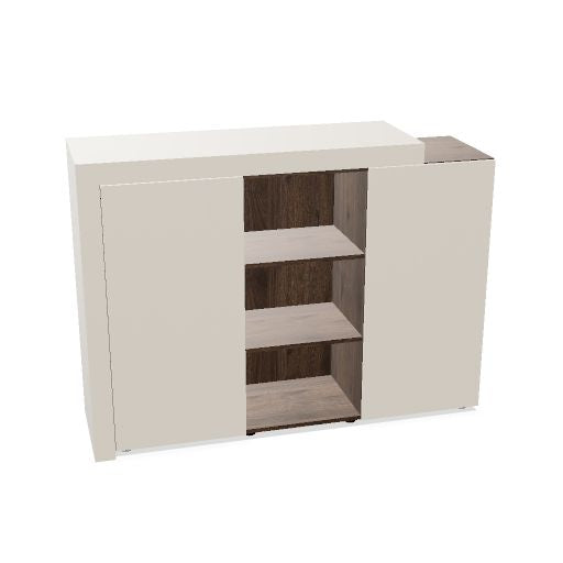 ATICA Kombischrank | 1600 x 1170 mm, Türen mit Push-to-Open, Deckplatte